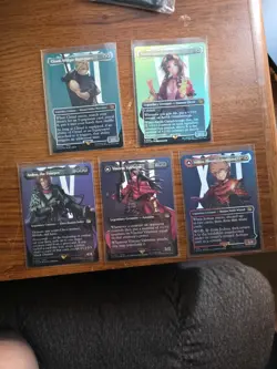 Joshua, Cloud, Ardyn, Vincent & Aerith (Borderless) FF Foil Lot NM Rares! - Image 1
