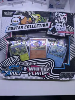 Pokemon Scarlet And Violet Black Bolt And White Flare Poster Collection Sealed - Image 1