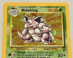 Pokemon Nidoking Base Set 2 11/130 Holo Unlimited Holo Rare (NM) Near Mint - Image 2