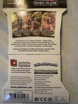 Pokemon TCG Sword and Shield Rebel Clash - 20 Booster Packs Factory Sealed - Image 2