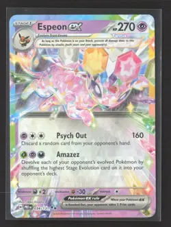 2025 Pokemon Scarlet & Violet Prismatic Evolutions Espeon EX Tera #34/131 - Image 1