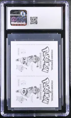 CGC 9 Charizard/Pikachu Blue Foil Nintendo Pokedex Pokemon Sticker (Peru) - Image 2