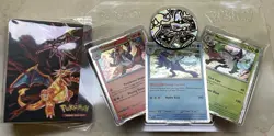 Pokemon Charizard Collector's Treasure Chest/Lunch Box Promos, Binder, Coin - Image 1