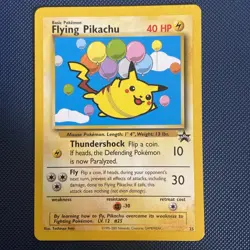Pokemon TCG Flying Pikachu Card Black Star Promo, Regular Card 25/53 WOTC NM - Image 1
