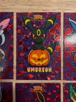 Eeveelutions Pumpkin Pokemon HALLOWEN Card Database SET Red Foil Holo - Image 4