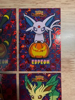 Eeveelutions Pumpkin Pokemon HALLOWEN Card Database SET Red Foil Holo - Image 5
