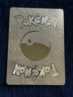 Gold Metal Pokemon Card Charizard GX Replica Collectible Display - Image 2