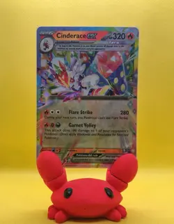Pokemon TCG Stellar Crown Cinderace EX Double Rare Card 028/142 Mint English - Image 1