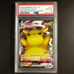 PSA10 Pokemon Card Pikachu VMAX Promo PikaPika!Pikachu! 123/S-P 2020 Japanese - Image 1
