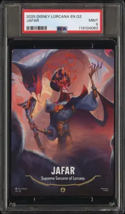Jafar Supreme Sorcerer Disney Lorcana Card Palace Heist Aladdin PSA 9 POP 1 - Image 1