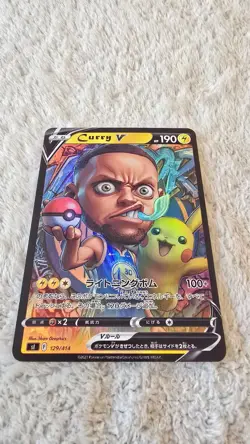 ART CARD Pokemon TCG Warriors NBA Stephen Curry V Pikachu Illustration TEXTURED - Image 3