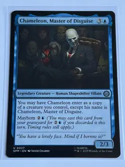 Chameleon Master of Disguise 27 MTG Marvels Spider-Man 2025 Near Mint Non Foil - Image 2