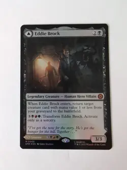 EDDIE BROCK / VENOM, LETHAL PROTECTOR Foil MTG Marvel's Spider-Man 0055 Mythic - Image 1