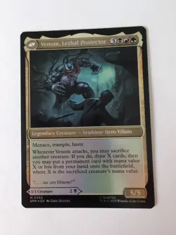 EDDIE BROCK / VENOM, LETHAL PROTECTOR Foil MTG Marvel's Spider-Man 0055 Mythic - Image 2