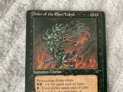 Magic the Gathering MTG 1x Order of the Ebon Hand Fallen Empires Miscut LP - Image 2
