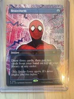 MTG Magic The Gathering Spider Man Brainstorm Rare Secret Lair Single NM - Image 1
