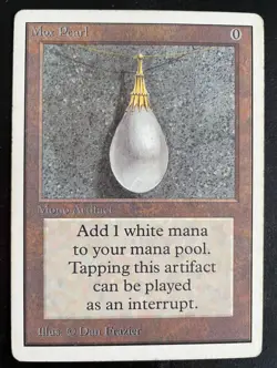 Mox Pearl Unlimited Magic MTG Played Power 9 - Image 1