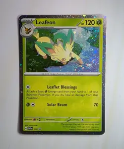 Leafeon ( Swirl 🌀 ) ✨Cosmos Holo NM✨ SV: Scarlet & Violet Promo 🍃 Pokemon #170 - Image 2
