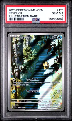 Pokemon Psyduck 151 MEW EN Illustration Rare #175 PSA 10 Gem Mint - Image 1