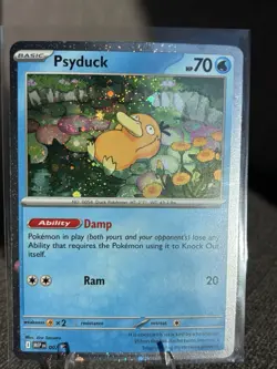 Pokemon TCG Psyduck MEP 007 Mega Evolution Pokemon Blister Promo Cosmos Holo NM - Image 1