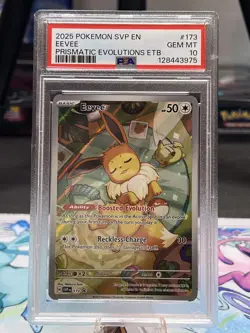 2025 Pokemon Svp En-Sv Black Star Promo Eevee #173 PSA 10 - Image 1