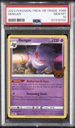 2023 POKEMON TRICK OR TRADE #066 GENGAR PSA 10 - Image 1