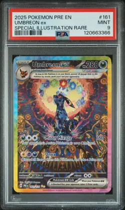 Pokemon Umbreon ex 161/131 Prismatic Evolutions Special Illustration Rare PSA 9 - Image 1