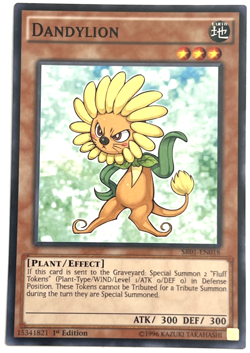 YuGiOh! - Dandylion SR01-EN018 1st Edition Common - Image 1