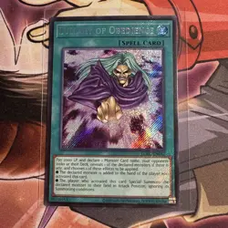 YUGIOH LULLABY OF OBEDIENCE LCKC-EN042 SECRET UNLIMITED ED NM - Image 1