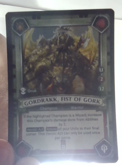 Warhammer Age Of Sigmar Champions TCG card, Gordrakk Fist Of Gork : FOIL - Image 1