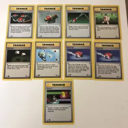 Pokemon 1st Edition Trainer Cards. Set Of 9 - Image 1