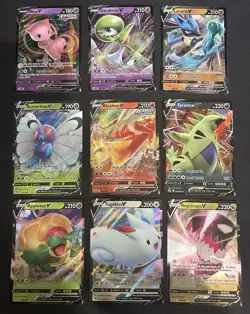 Pokemon TCG V Card Lot: 9 Card Collection Set - Image 1
