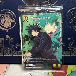Union Arena Megumi Fushiguro Participation Card Set Sealed Promo Pack (3 Cards) - Image 1
