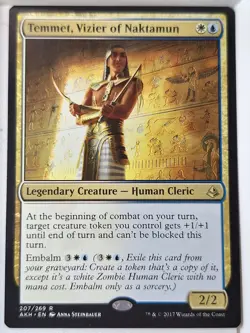 Temmet, Vizier of Naktamun - Amonkhet - Magic the Gathering MTG Nice! - Image 1