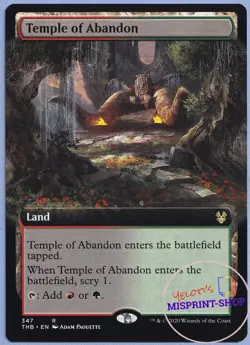 Temple of abandon Mtg MISPRINT. The color of the textbox is black instead of red - Image 1
