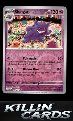 Reverse Holofoil Gengar 094/165 Rare SV: Scarlet & Violet 151 Pokemon Card NM - Image 1