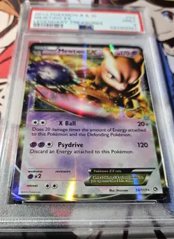 Pokemon PSA 9 MINT Mewtwo EX 2013 B&W Legendary Treasures Ultra Rare Holo 54/113 - Image 2