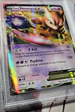 Pokemon PSA 9 MINT Mewtwo EX 2013 B&W Legendary Treasures Ultra Rare Holo 54/113 - Image 3