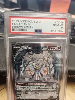 PSA 10 GEM MINT ZACIAN V ALT ART GG48/GG70 CROWN ZENITH 2023 POKEMON TCG - Image 2