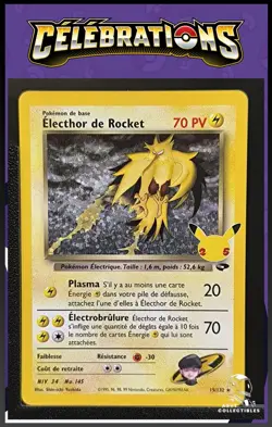 Carte Pokemon Electhor de Rocket 15/132 EB7.5 Celebrations 25 ans FR - Image 1