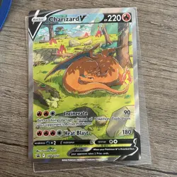 Pokemon TCG Charizard v SWSH260 Full Art Holo Rare Black Star Promo - Image 1