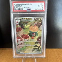 2024 POKEMON SSP EN APPLETUN LLUSTRATION RARE 211/191 PSA MINT 9 - Image 1