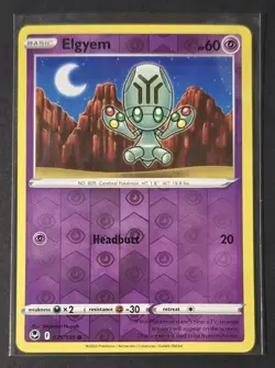 Elgyem 079/195 Reverse Holo Pokemon TCG Sword & Shield Silver Tempest NM - Image 1