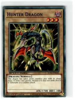 Yu-Gi-Oh! Speed Duel Hunter Dragon Common SGX1-ENG02 Lightly Played 1st Edition - Image 1