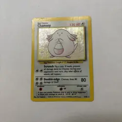Pokemon TCG: Chansey Holo Rare Card 3/102 Base Set Unlimited VTG WOTC LP - Image 1