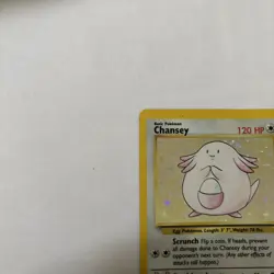 Pokemon TCG: Chansey Holo Rare Card 3/102 Base Set Unlimited VTG WOTC LP - Image 3