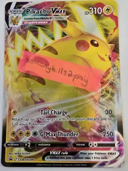 Pikachu Vmax SWSH286 NM Full Art Promo Pokemon Card - Image 1