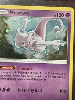 Pokemon TCG Mewtwo SM77 Cosmic Holo Black Star Promo Card - Image 2