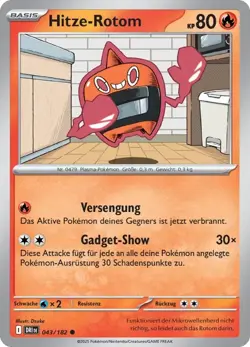 Pokemon Card Heat-Rotom 043/182 HP 80 - Eternal Rivals - Image 1
