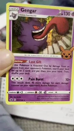 Gengar (2021 Copyright Date) 057/198 Trick or Trade Holo Pokemon Card - Image 2